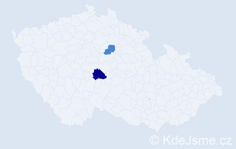 Příjmení: 'Podhacký', počet výskytů 4 v celé ČR