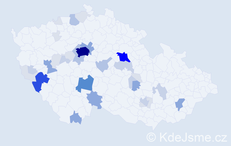 Příjmení: 'Pikhartová', počet výskytů 130 v celé ČR