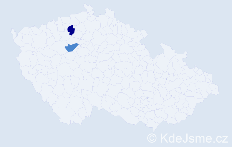 Příjmení: 'Čubrt', počet výskytů 4 v celé ČR