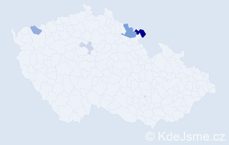 Příjmení: 'Kerestešiová', počet výskytů 8 v celé ČR