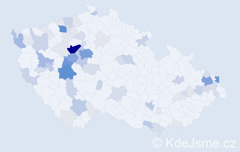 Příjmení: 'Rácz', počet výskytů 235 v celé ČR
