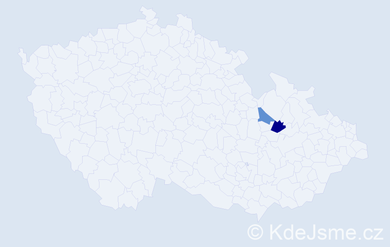 Příjmení: 'Monseová', počet výskytů 8 v celé ČR
