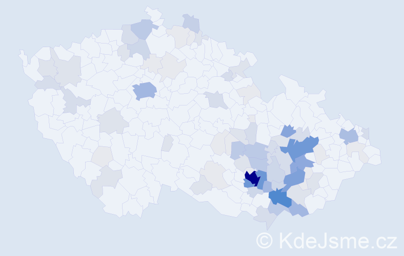 Příjmení: 'Hofírková', počet výskytů 324 v celé ČR