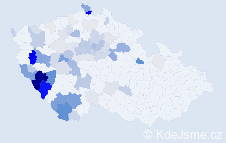 Příjmení: 'Kalista', počet výskytů 284 v celé ČR