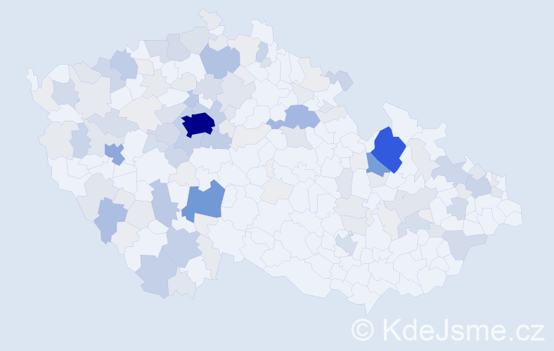 Příjmení: 'Matějček', počet výskytů 583 v celé ČR