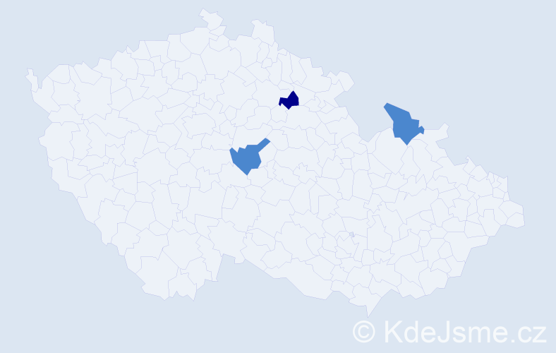 Příjmení: 'Badovská', počet výskytů 5 v celé ČR