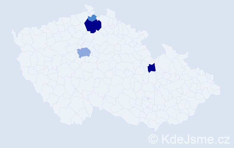 Příjmení: 'Tenenko', počet výskytů 13 v celé ČR