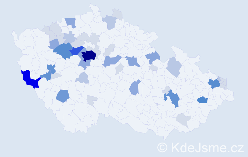Příjmení: 'Stieberová', počet výskytů 148 v celé ČR