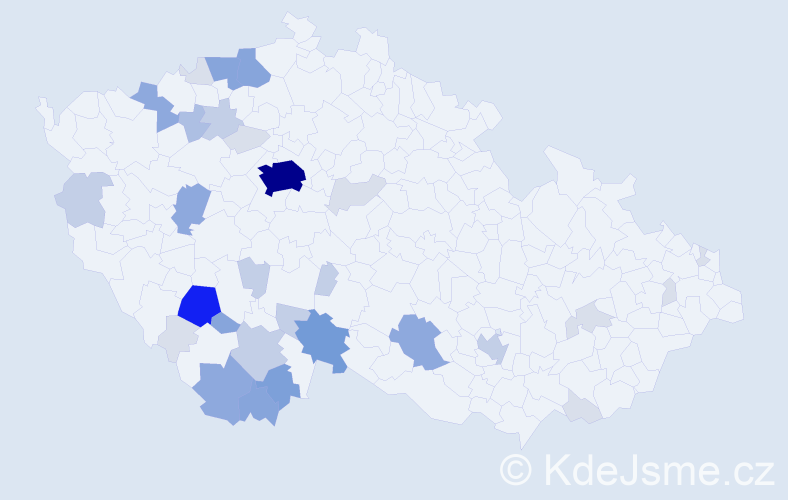 Příjmení: 'Kopenec', počet výskytů 112 v celé ČR
