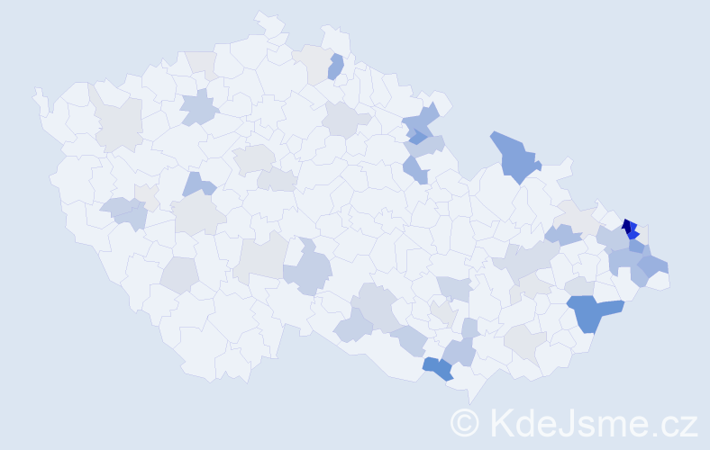 Příjmení: 'Pastuchová', počet výskytů 145 v celé ČR