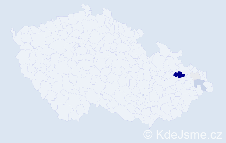 Příjmení: 'Bernfeldová', počet výskytů 7 v celé ČR