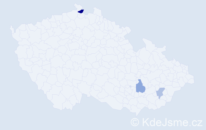 Příjmení: 'Sajbl', počet výskytů 4 v celé ČR