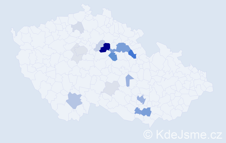 Příjmení: 'Lounek', počet výskytů 57 v celé ČR