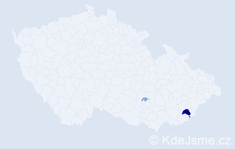 Příjmení: 'Tlušťáková', počet výskytů 6 v celé ČR