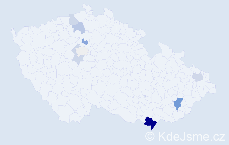 Příjmení: 'Rosinec', počet výskytů 20 v celé ČR