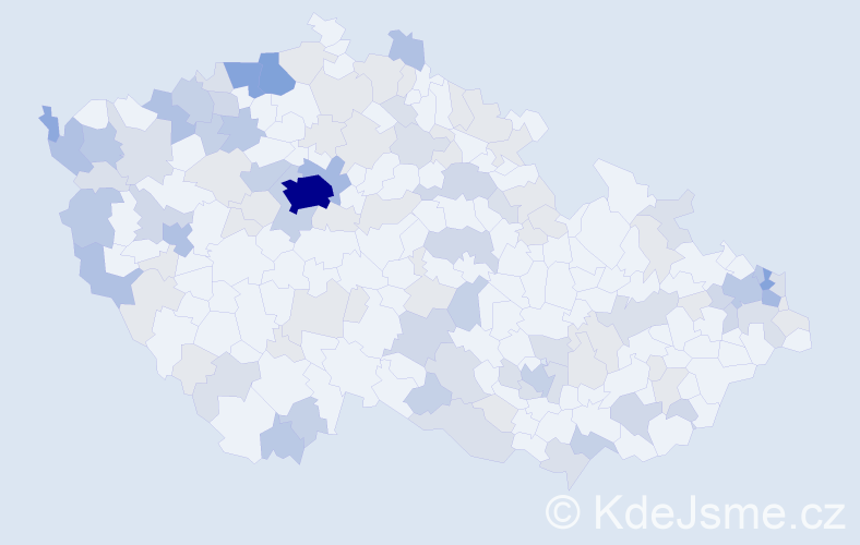 Příjmení: 'Kuzma', počet výskytů 295 v celé ČR