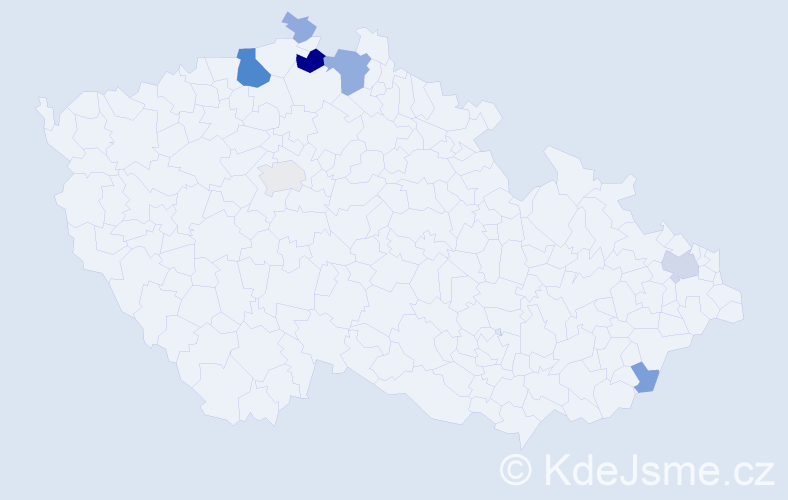 Příjmení: 'Wallachová', počet výskytů 20 v celé ČR