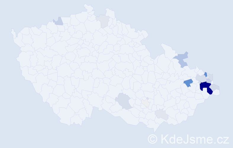 Příjmení: 'Weissmann', počet výskytů 86 v celé ČR