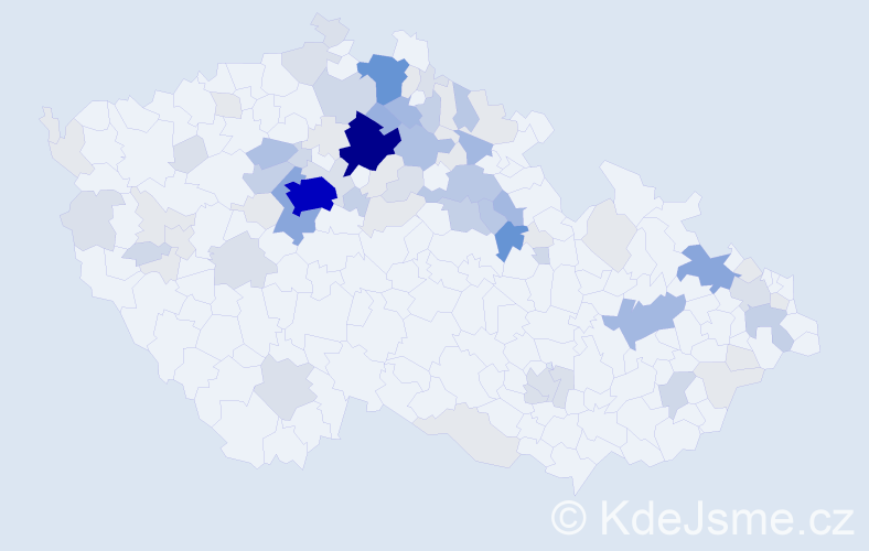 Příjmení: 'Šrajerová', počet výskytů 284 v celé ČR