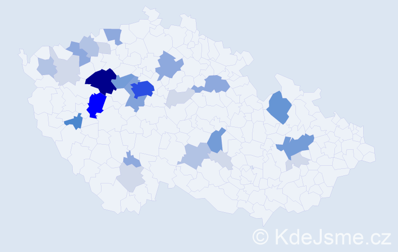 Příjmení: 'Lisner', počet výskytů 98 v celé ČR