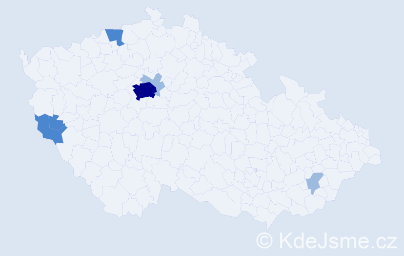 Příjmení: 'Ratz', počet výskytů 12 v celé ČR