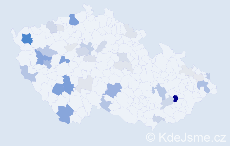 Příjmení: 'Karol', počet výskytů 128 v celé ČR