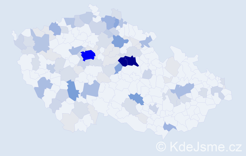 Příjmení: 'Kožený', počet výskytů 332 v celé ČR