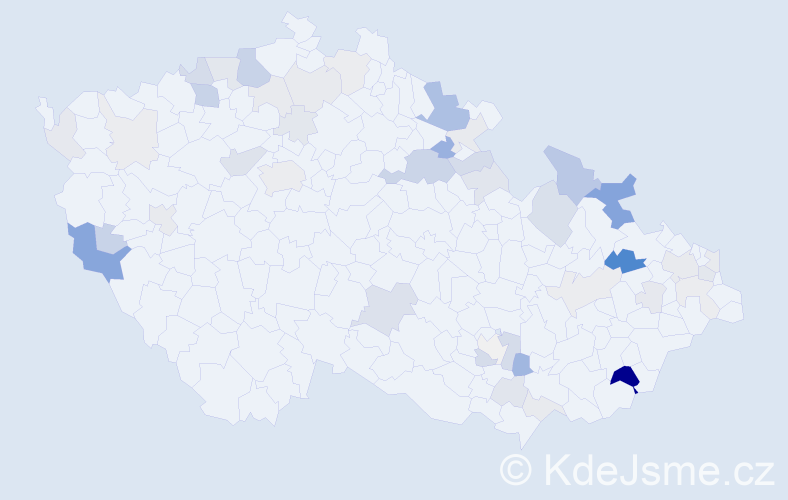 Příjmení: 'Andersová', počet výskytů 125 v celé ČR