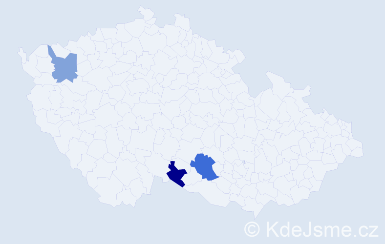 Příjmení: 'Strohmer', počet výskytů 4 v celé ČR