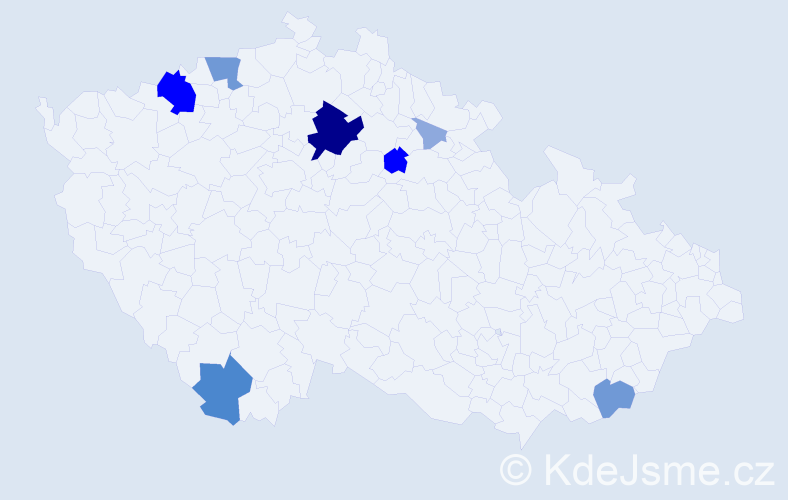 Příjmení: 'Sanko', počet výskytů 22 v celé ČR