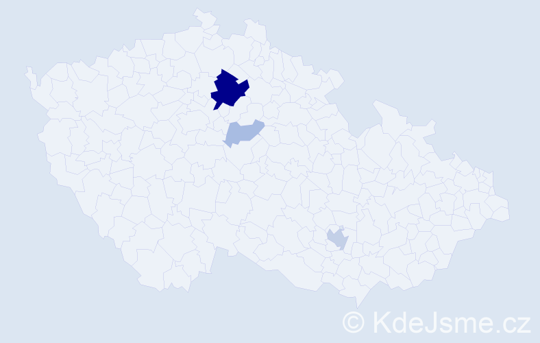 Příjmení: 'Bečvárovský', počet výskytů 11 v celé ČR