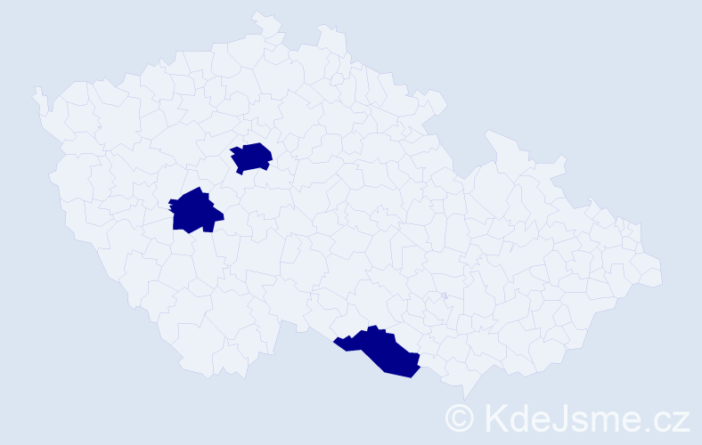 Příjmení: 'Paredes', počet výskytů 3 v celé ČR