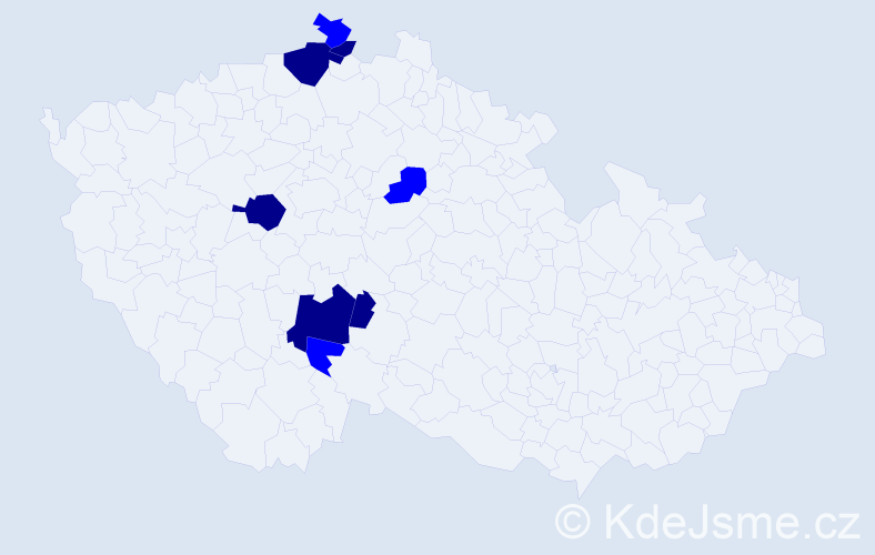 Příjmení: 'Karkule', počet výskytů 21 v celé ČR