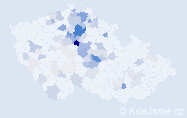 Příjmení: 'Řípa', počet výskytů 313 v celé ČR