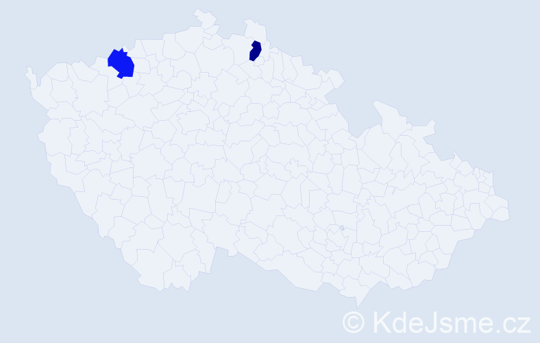 Příjmení: 'Kolpaská', počet výskytů 2 v celé ČR