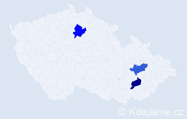 Příjmení: 'Pisetta', počet výskytů 3 v celé ČR
