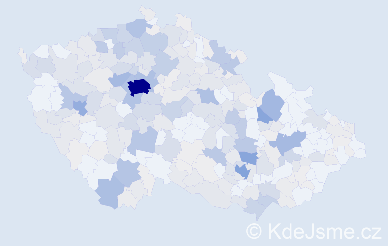 Příjmení: 'Šváb', počet výskytů 1269 v celé ČR