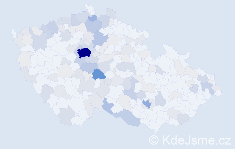 Příjmení: 'Kulíková', počet výskytů 411 v celé ČR