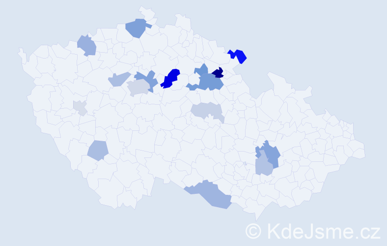 Příjmení: 'Bášová', počet výskytů 42 v celé ČR