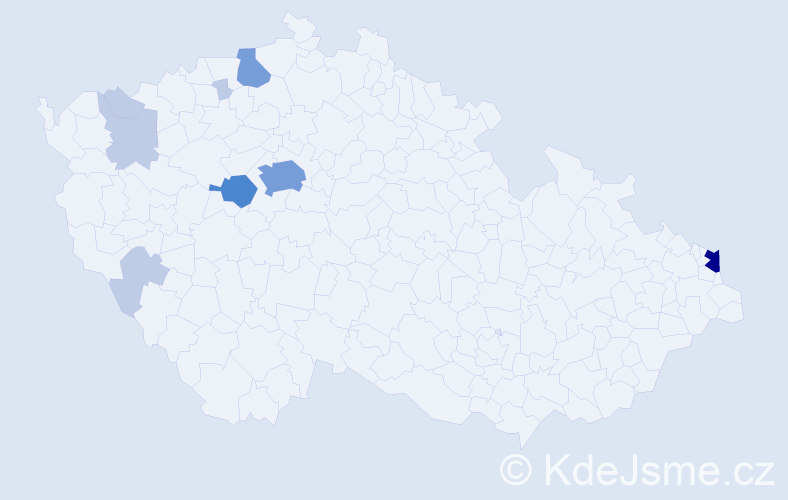 Příjmení: 'Pelecháčová', počet výskytů 25 v celé ČR
