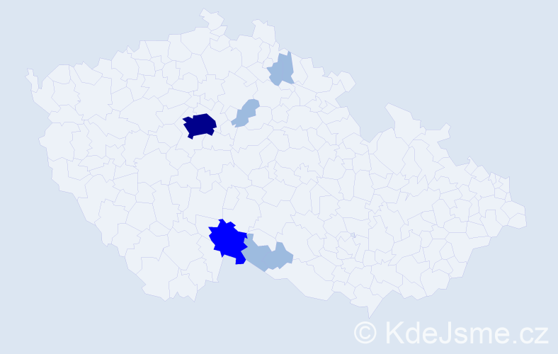 Příjmení: 'Haneyová', počet výskytů 12 v celé ČR