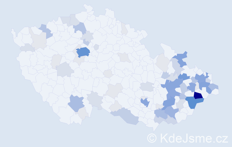 Příjmení: 'Bolf', počet výskytů 278 v celé ČR