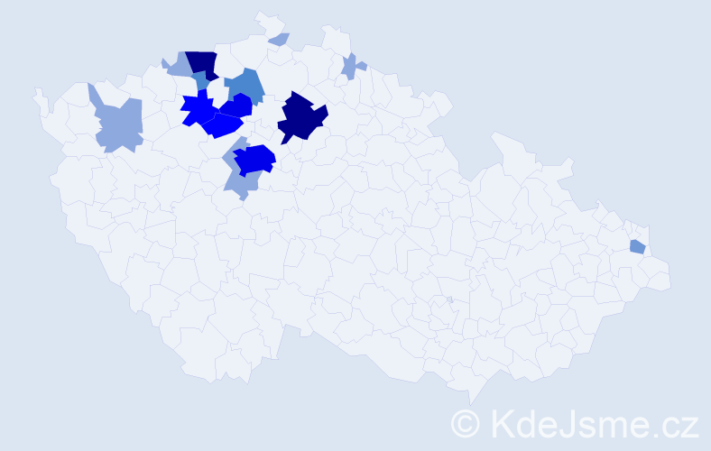 Příjmení: 'Tymich', počet výskytů 43 v celé ČR