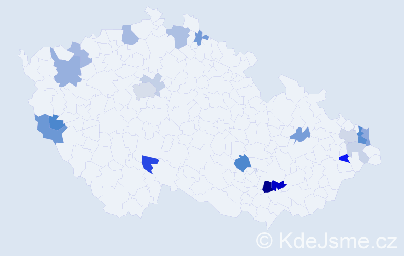 Příjmení: 'Glatz', počet výskytů 43 v celé ČR