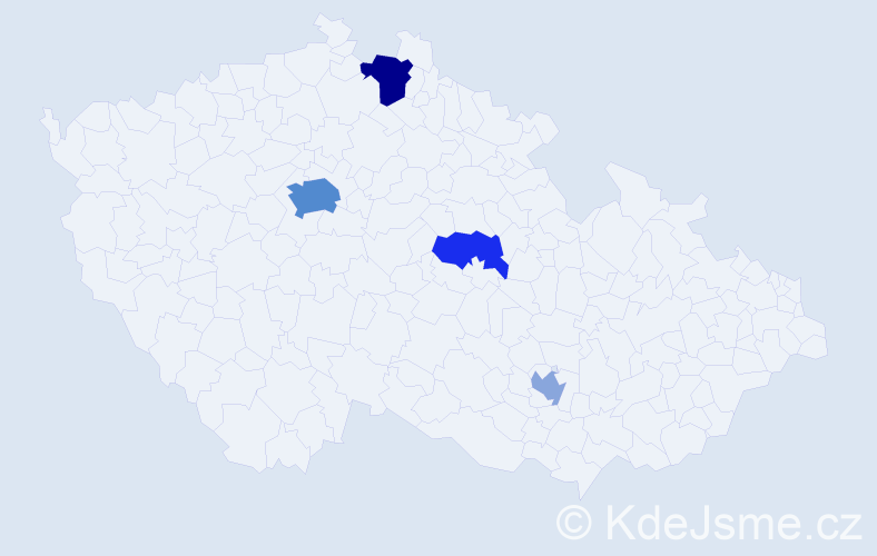 Příjmení: 'Stanciu', počet výskytů 10 v celé ČR