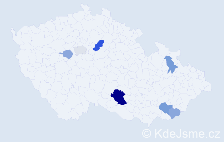 Příjmení: 'Čierník', počet výskytů 15 v celé ČR