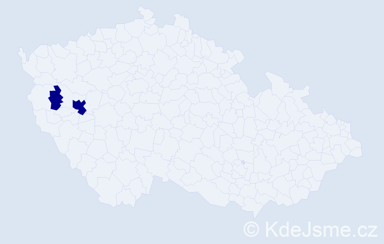 Příjmení: 'Kolodynska', počet výskytů 2 v celé ČR