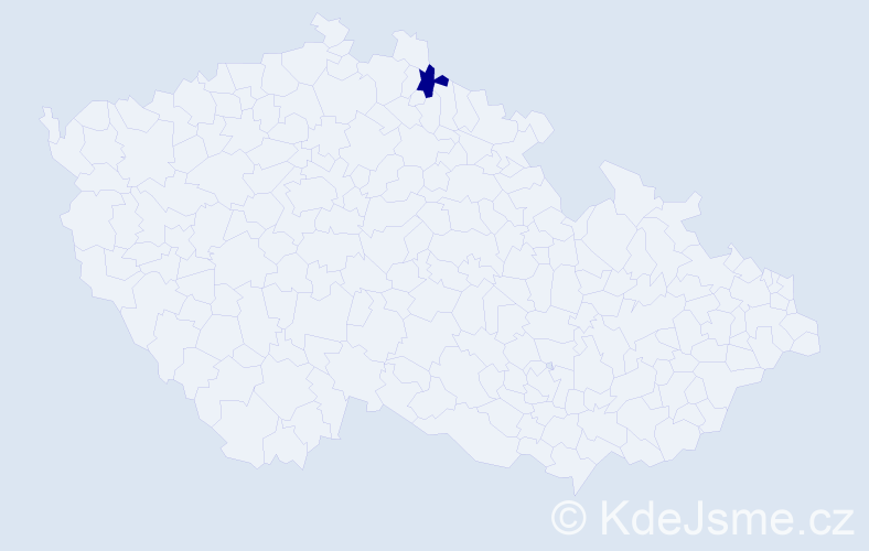 Příjmení: 'Iordanidou', počet výskytů 1 v celé ČR