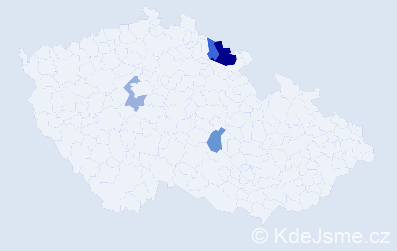 Příjmení: 'Lenzing', počet výskytů 7 v celé ČR