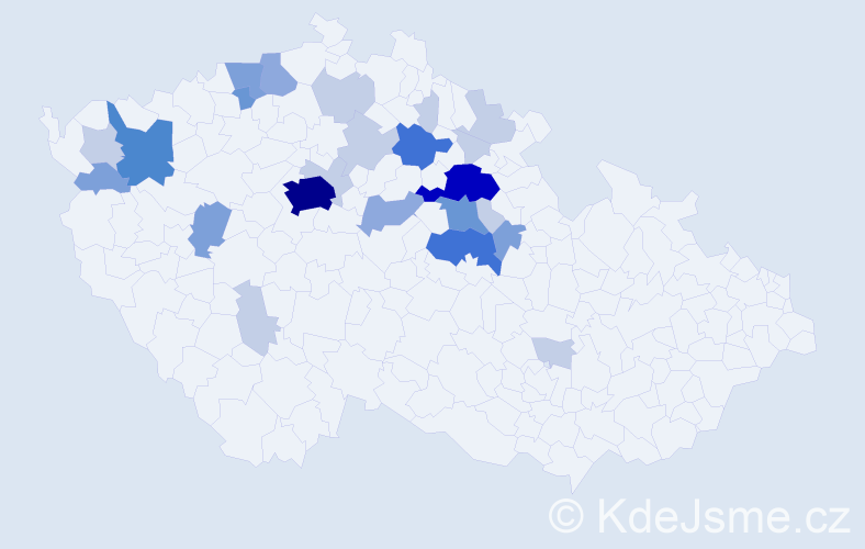 Příjmení: 'Půhoná', počet výskytů 72 v celé ČR